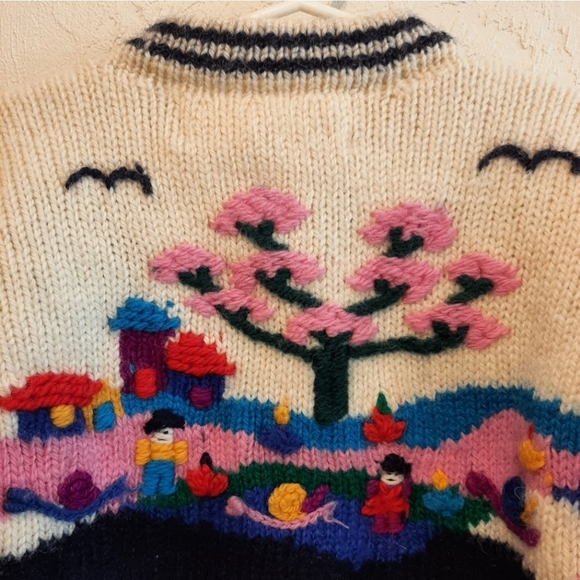 Vintage Embroidered Wool Jacket Cardigan 2T - Picture 10 of 10